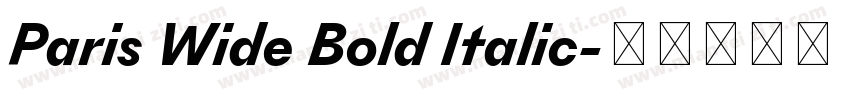 Paris Wide Bold Italic字体转换